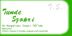 tunde szopri business card